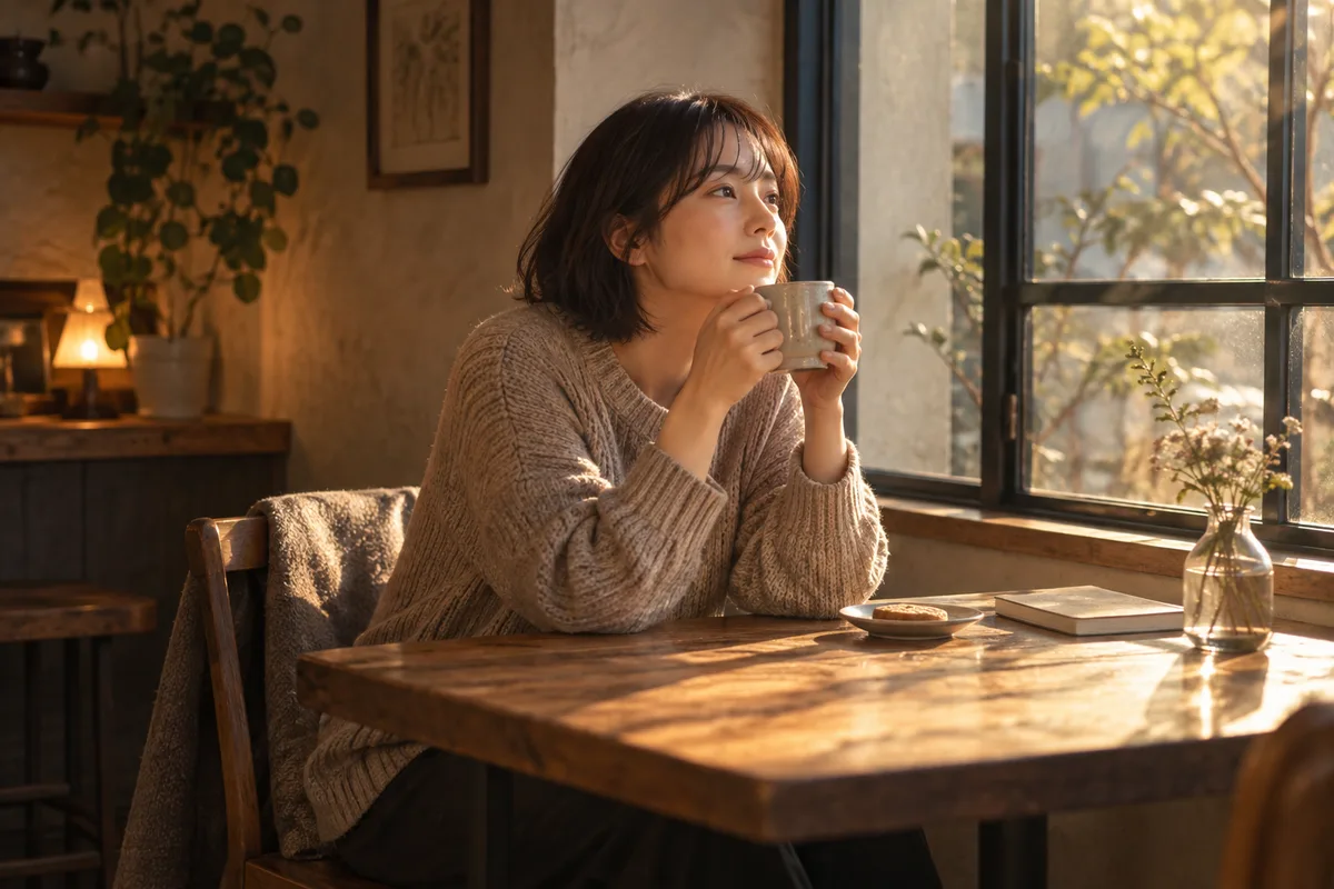 急に一人になりたい時間。人といて楽しい時もあるし、突然静けさが必要になる時もある。