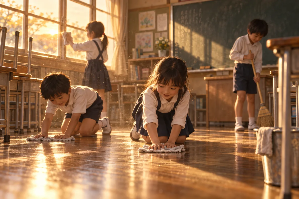 掃除の時間の光とほこり。真面目にやっていたのかは曖昧でも、光だけは覚えている。