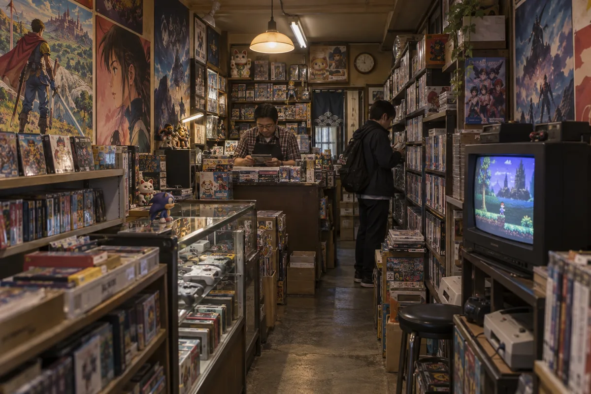 常連しかいなかった気がするゲームショップ。狭い通路と独特の匂いまで想像できる、地元の店。