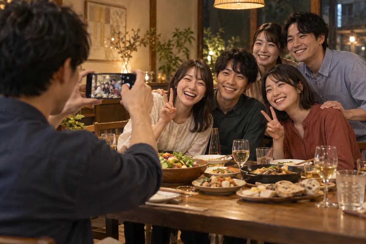 写真を残す人。楽しかった時間を、みんなでまた見返せるようにしておく。