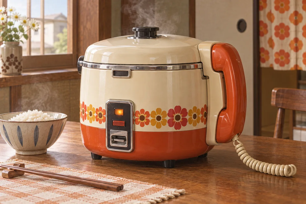 電話付き炊飯器。便利そうに見えて、用途同士が全く噛み合っていない。