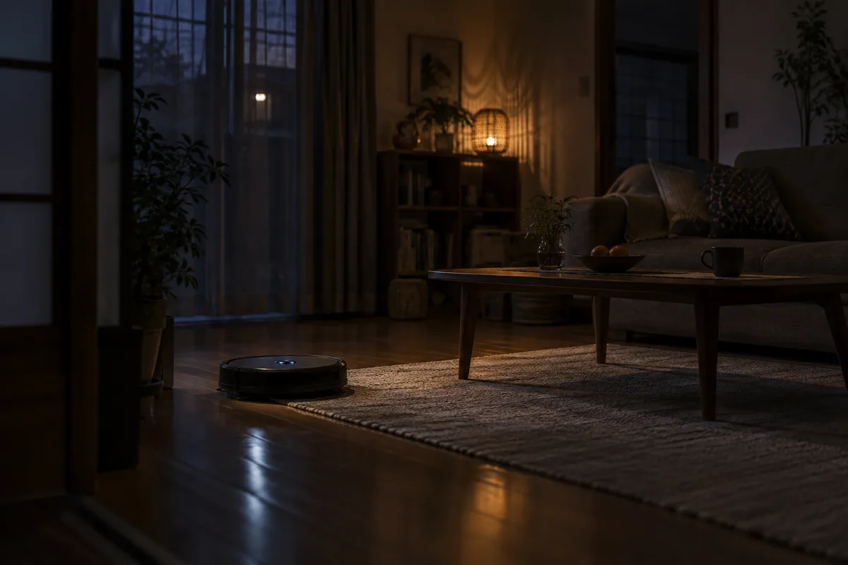 誰もいないはずの部屋の音。怪奇現象ではなく、自動掃除機が動いていただけ。