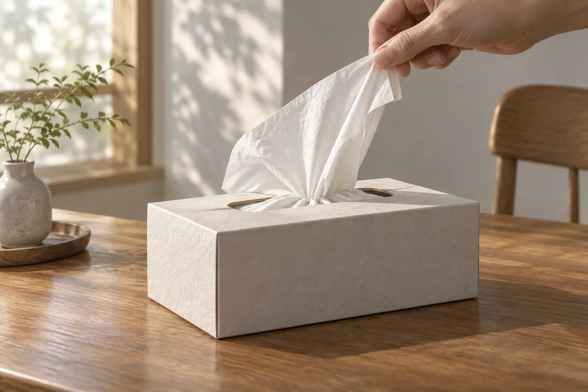 1枚だけ取りにくいティッシュ箱。日常の小さなストレスが、デザインの責任で生まれている。
