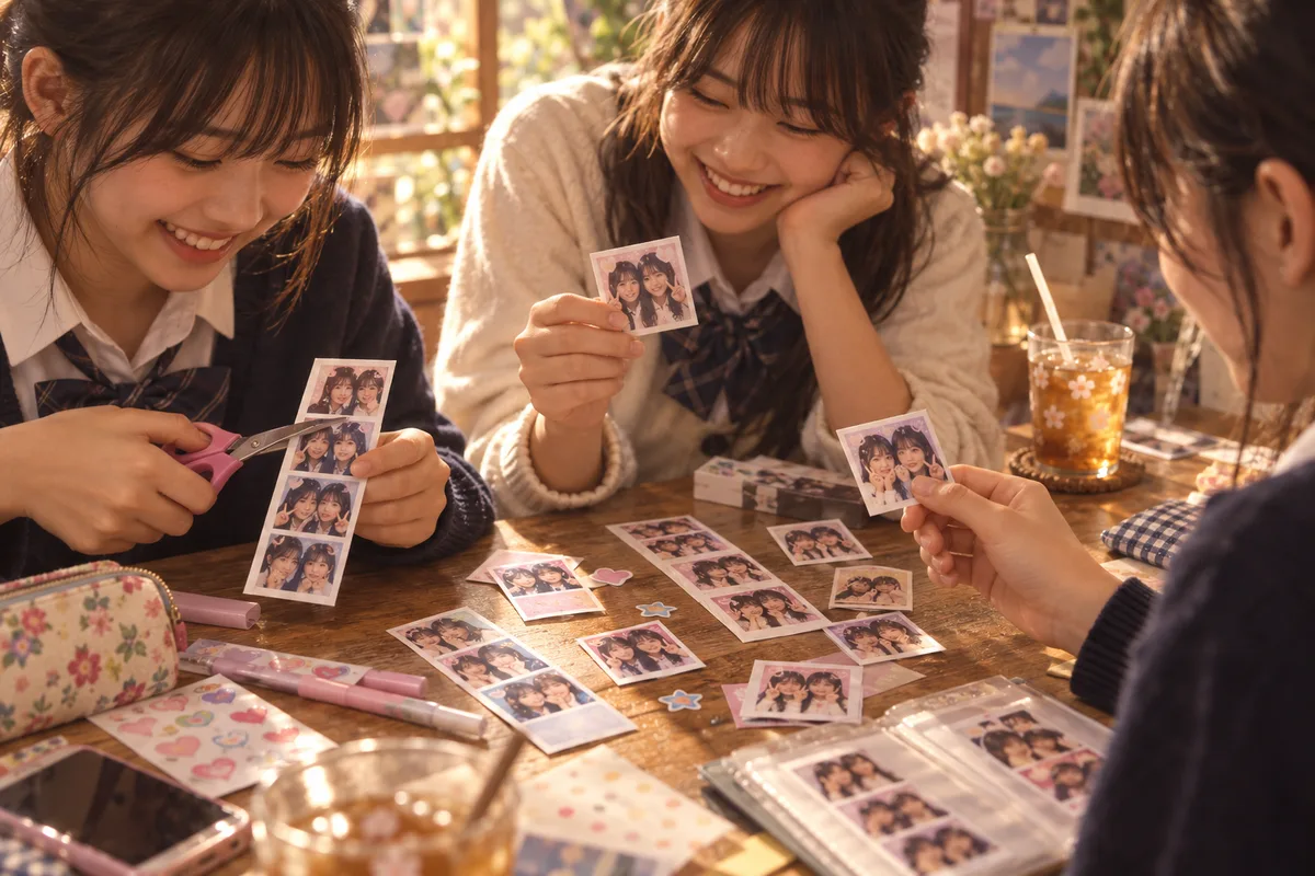 撮った写真を切り分ける時間。撮るより、どこを切り取るかに個性が出ていた。