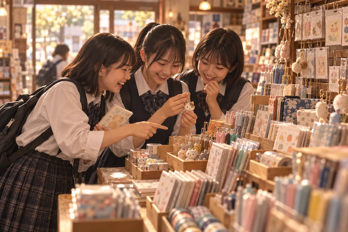 寄り道が本番の文房具店。買うものはなくても、見るだけで盛り上がる場所だった。