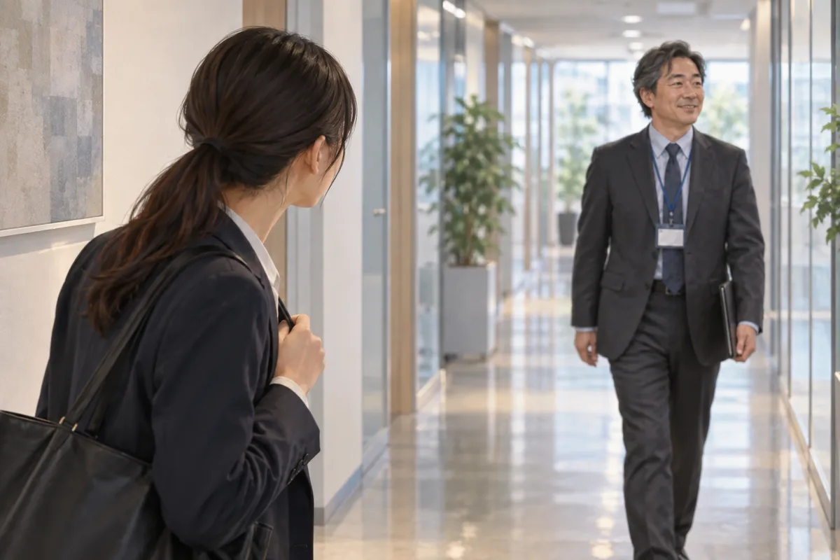 相手の名前を確認してから近づく廊下。話しかける前の数秒に、毎回小さな勇気がいる。