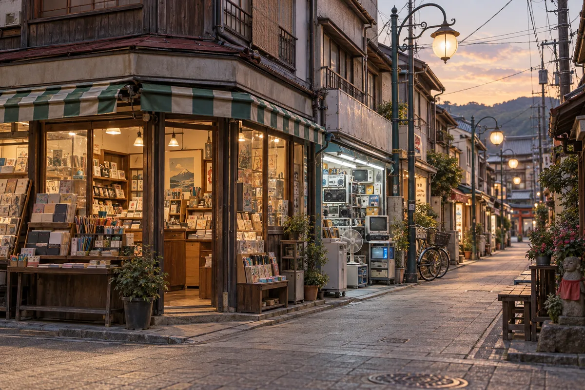 名前を思い出せない商店街の角。なんでもない交差点なのに、そこだけ記憶に残っている。