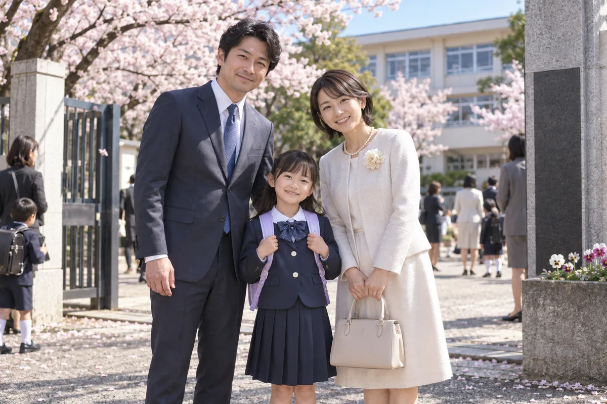 入学式の日。ランドセルや制服よりも、親の表情が印象に残る日。
